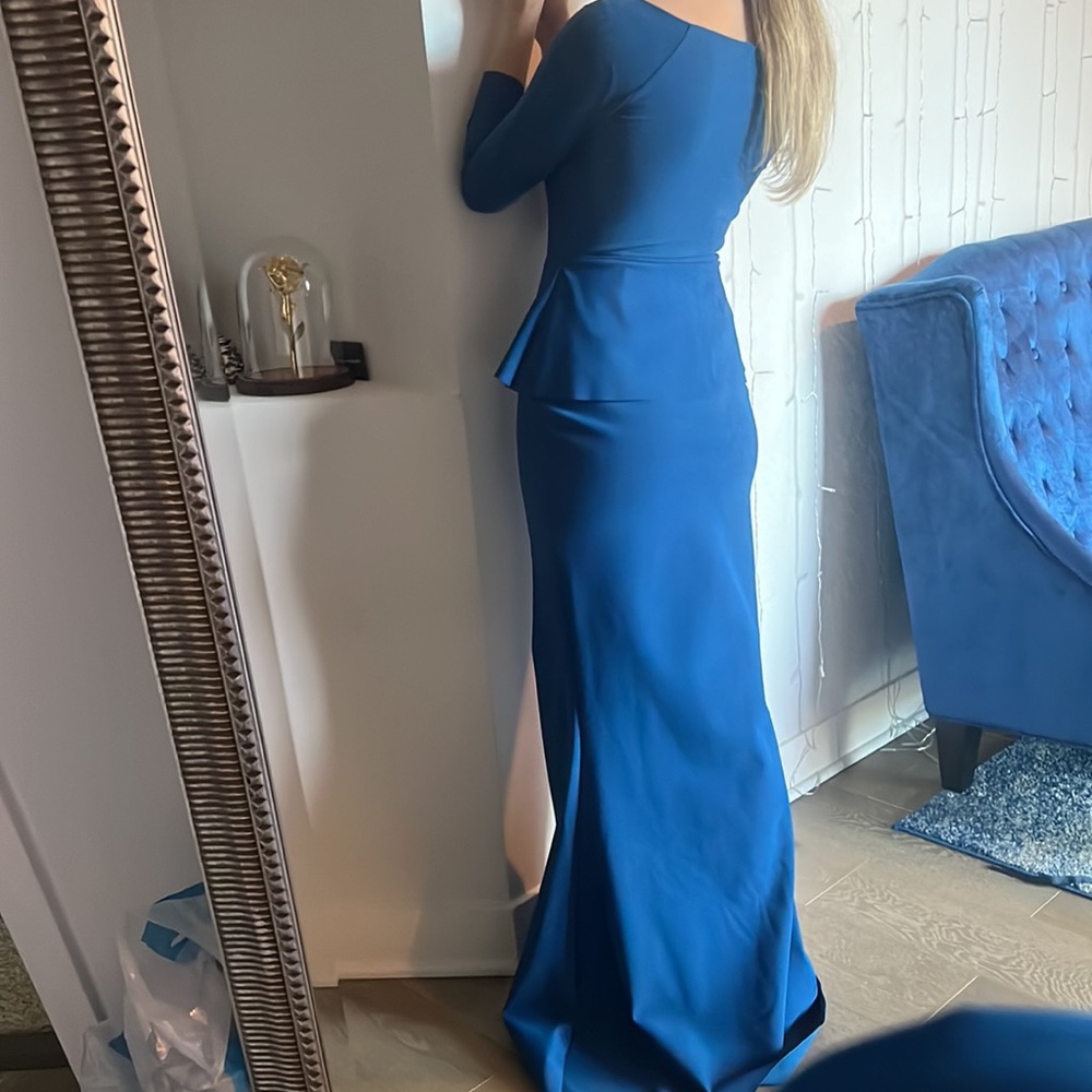 ❌SOLD❌ La piete robe Chiara boni blue maxi dress gown 44 - Picture 4 of 7